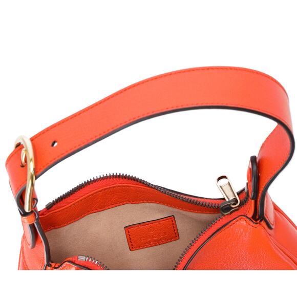 GUCCI Aphrodite Mini Shoulder Bag Handbag 739076 Orange Leather - Picture 5 of 7